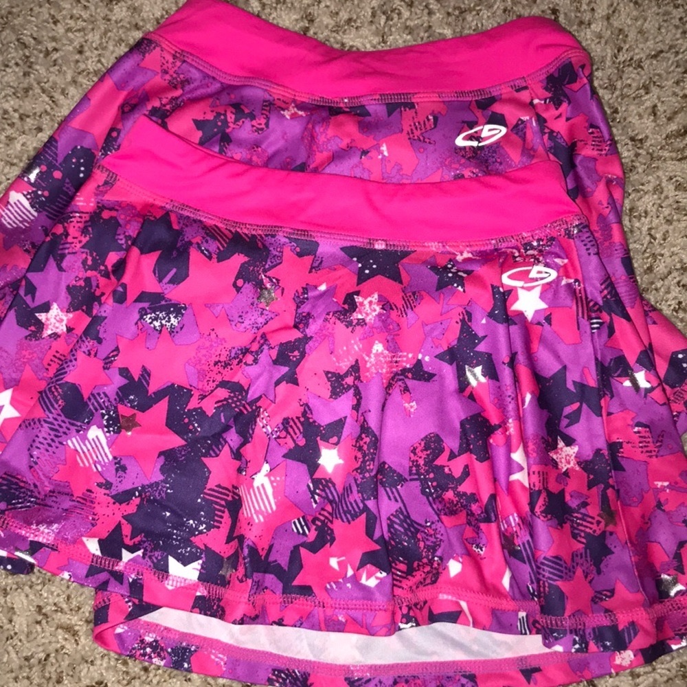Pink/purple skorts with stars